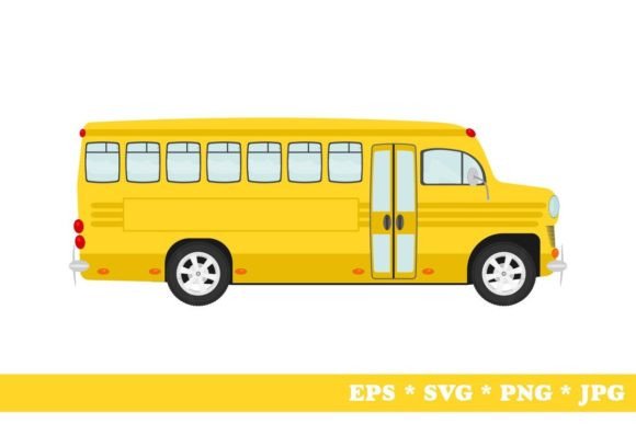 Cartoon School Bus: Graphics & Illustrations