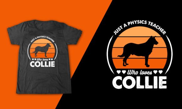 Collie Dog Graphics for Physics T-Shirt Designs