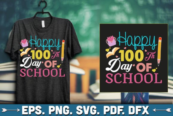 Happy 100th Day Graphics for T-Shirt Designs