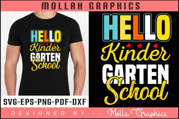 Hello Kinder Garden School Graphics & Print Templates
