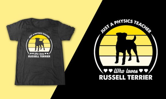 Physics Teacher Loves Russell Terrier Graphics for T-Shirt Designs