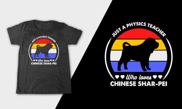 Physics Teacher Shar Pei Graphics & T-Shirt Designs