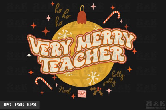 Retro Christmas Very Merry Teacher Review