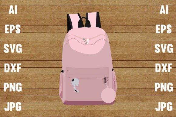 School Bag Graphics for Print Templates & Crafts