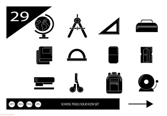 School Tools Graphics: Essential Icons for Branding