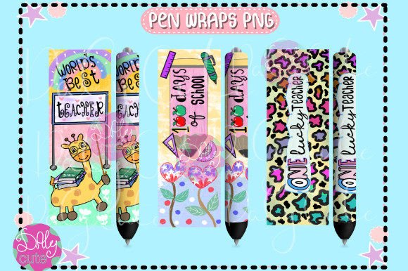 Teacher Pen Wraps Sublimation: Graphics & Print Templates